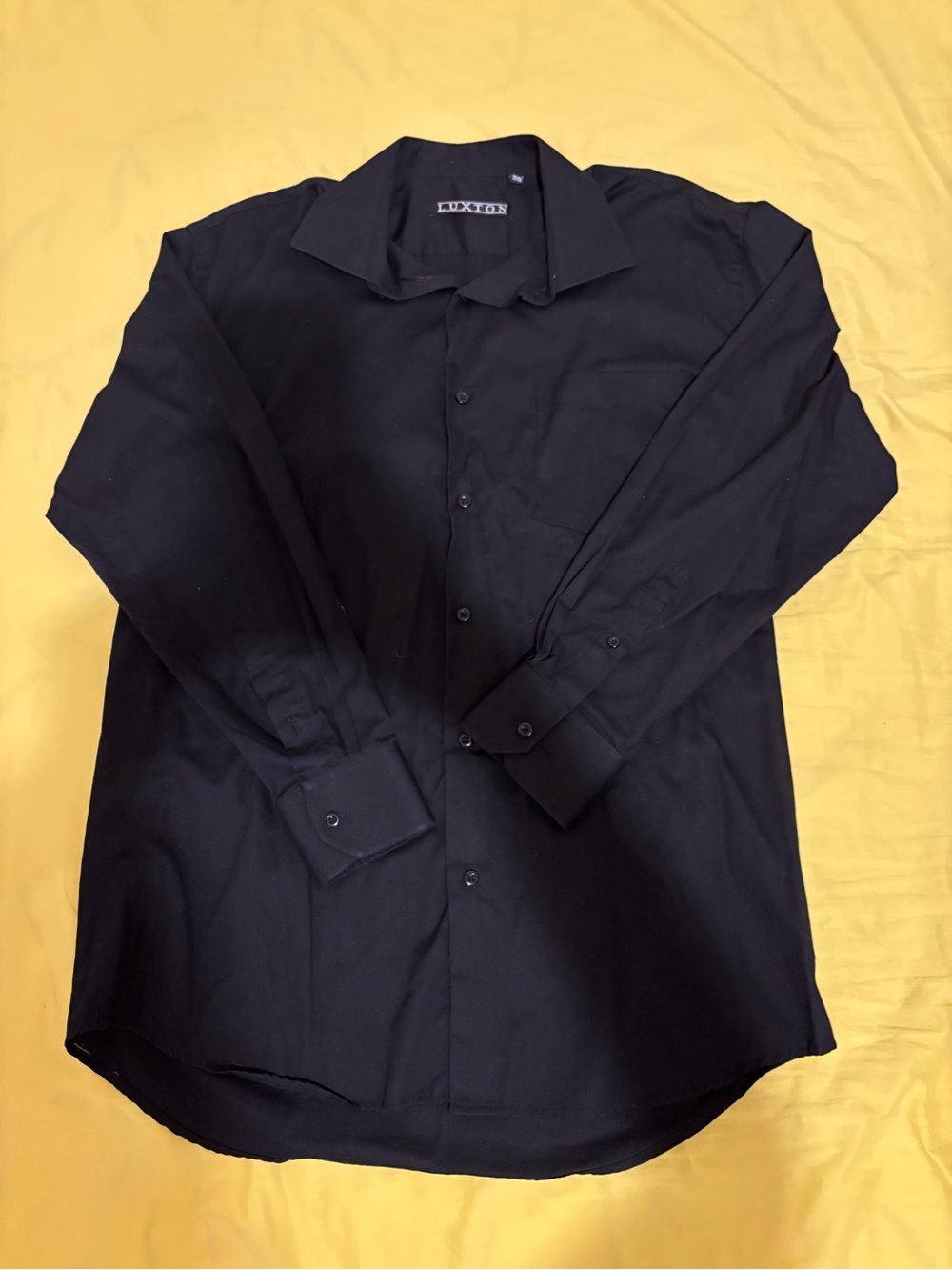 Black Men's Dress Shirt - Classic Long Sleeve